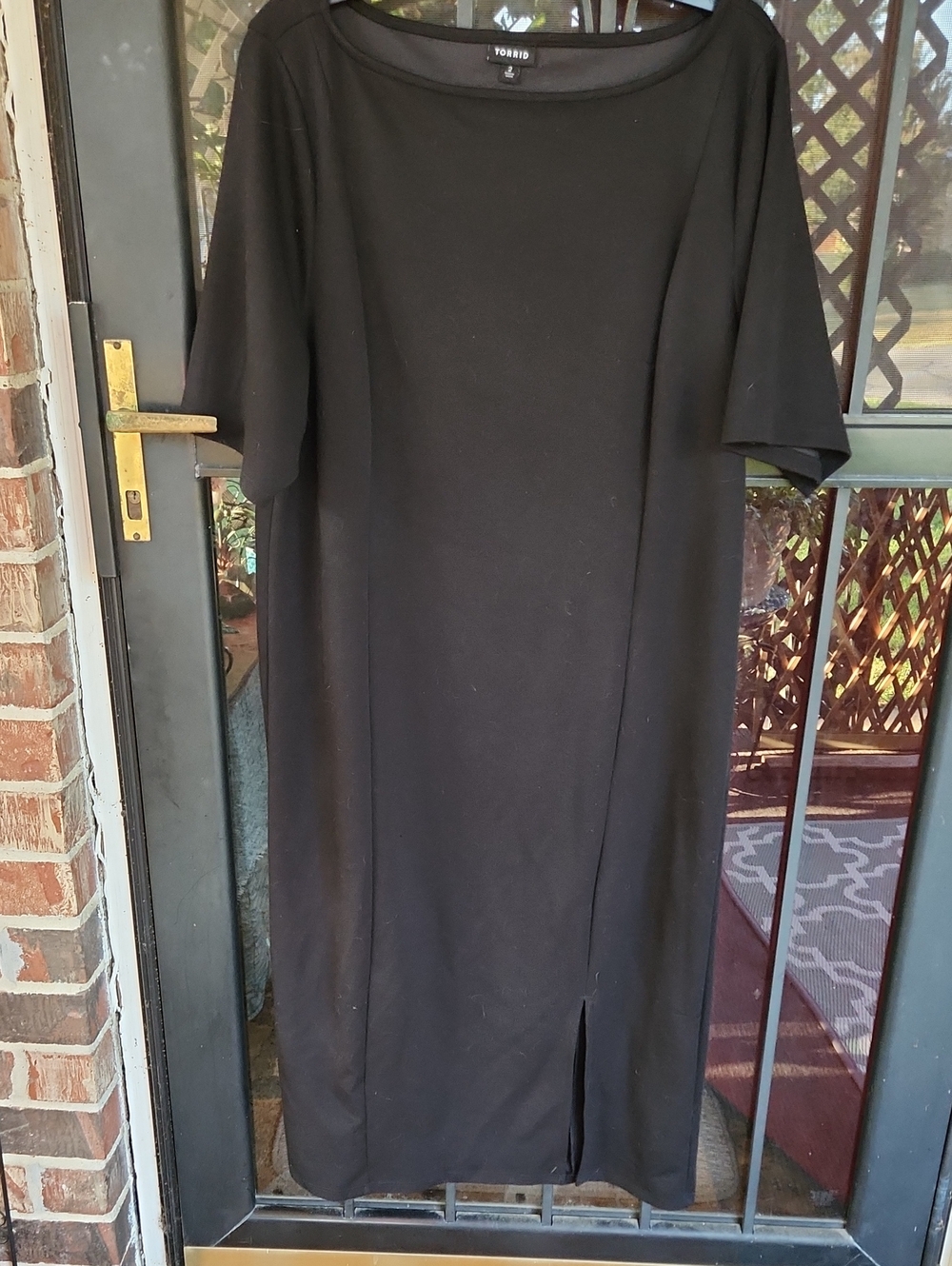 torrid Black Midi Dress with Subtle Front Slit